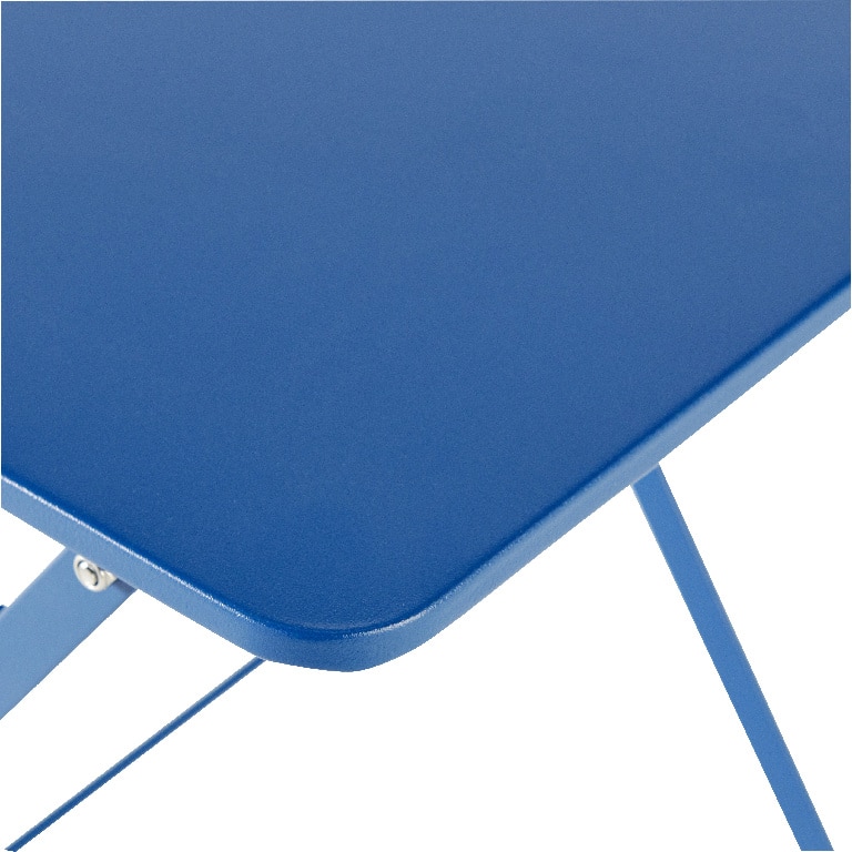 Masa de gradina pliabila, otel, albastru, patrata, 2 persoane, 40 x 40 x 45 cm • GoodHome saba
