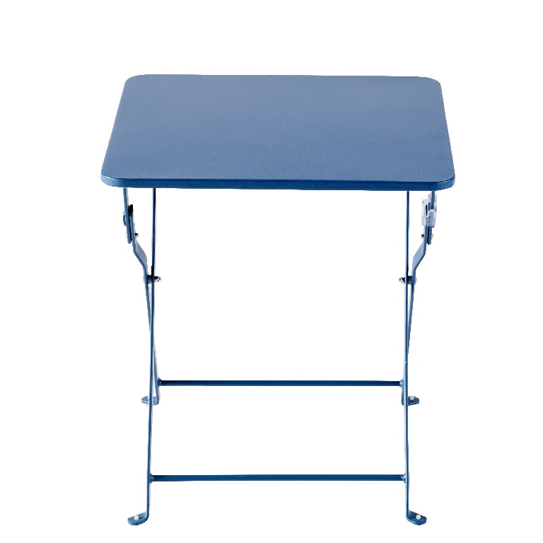 Masa de gradina pliabila, otel, albastru, patrata, 2 persoane, 40 x 40 x 45 cm • GoodHome saba