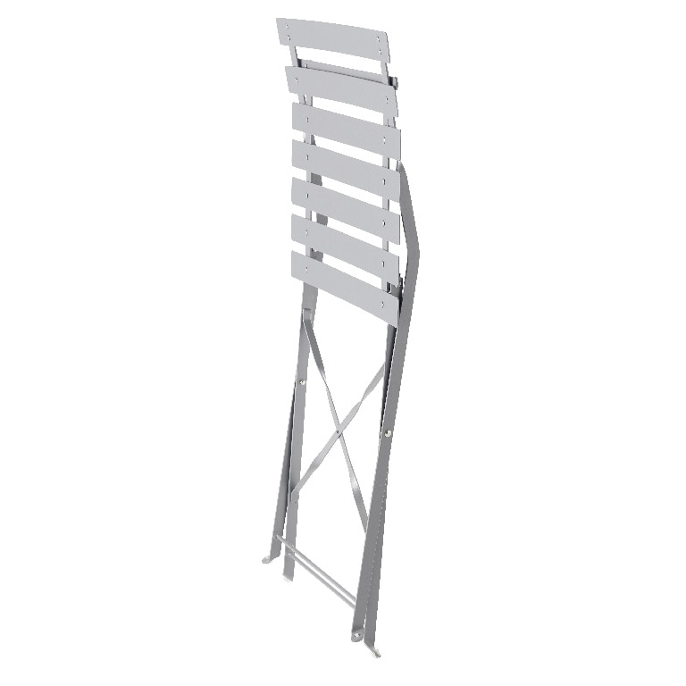 Scaun de gradina, pliabil, gri, otel, 41 x 80 cm • GoodHome Saba