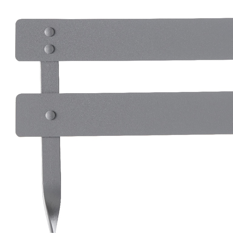 Scaun de gradina, pliabil, gri, otel, 41 x 80 cm • GoodHome Saba