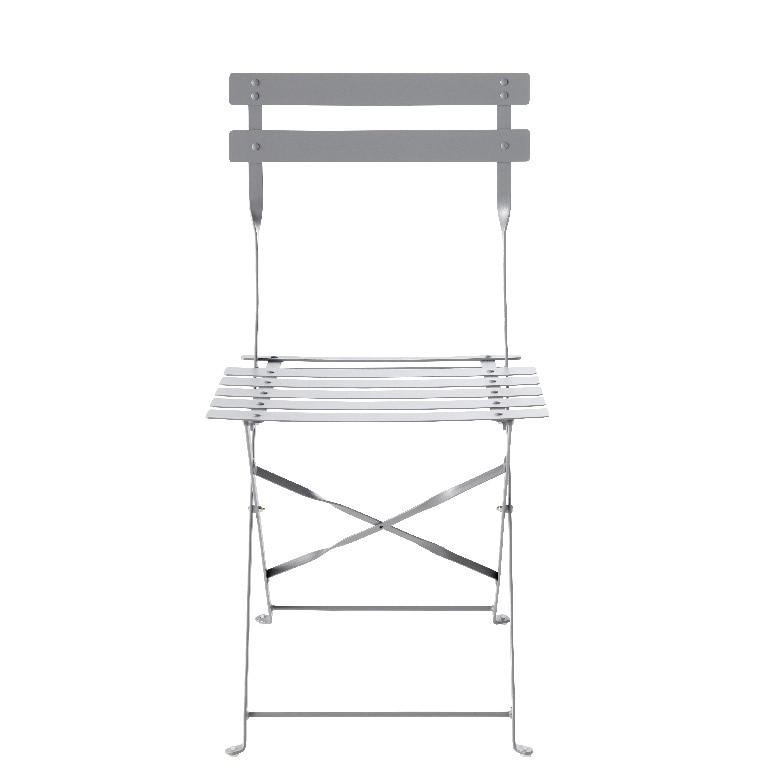 Scaun de gradina, pliabil, gri, otel, 41 x 80 cm • GoodHome Saba