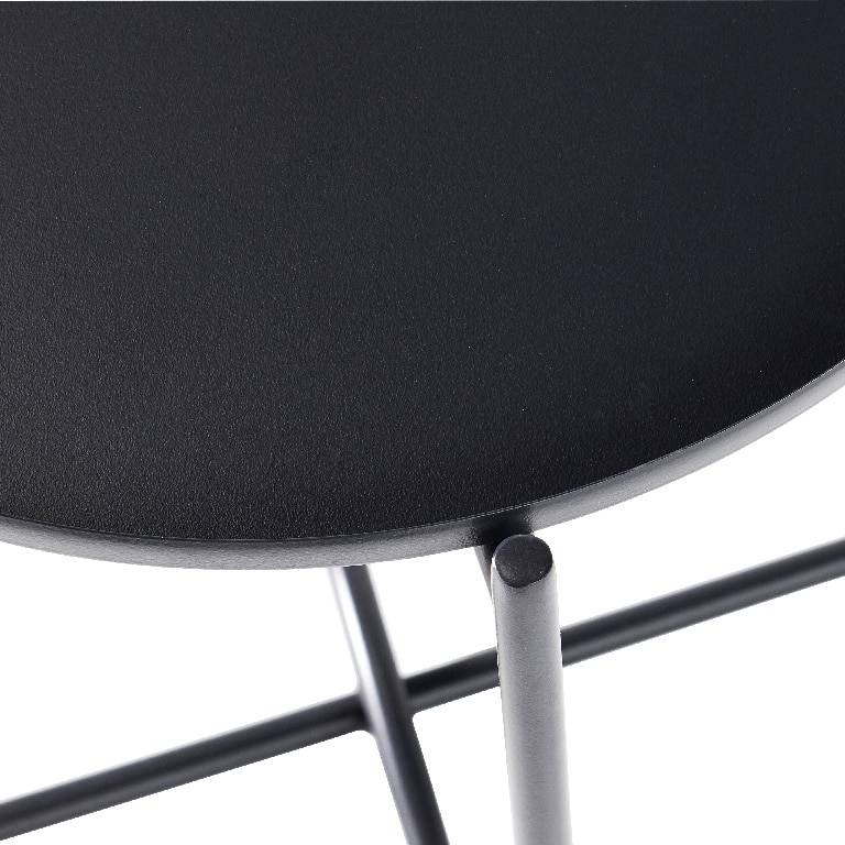 Masa de cafea, otel, negru, rotunda, 2 persoane, 40 x 51 cm  GoodHome nova