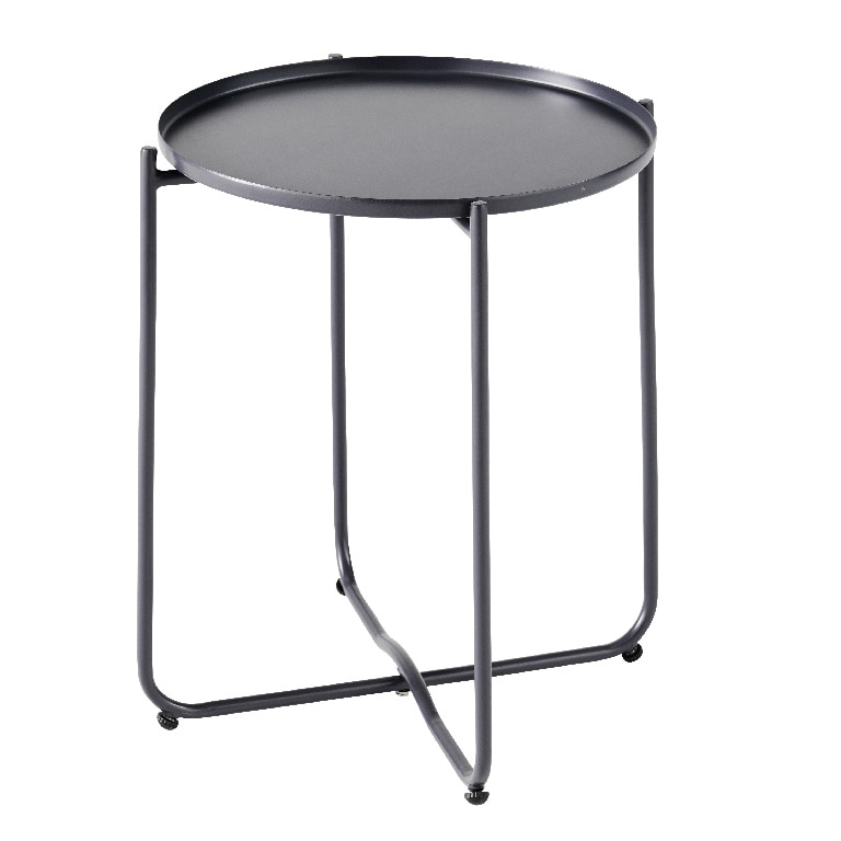 Masa de cafea, otel, negru, rotunda, 2 persoane, 40 x 51 cm  GoodHome nova