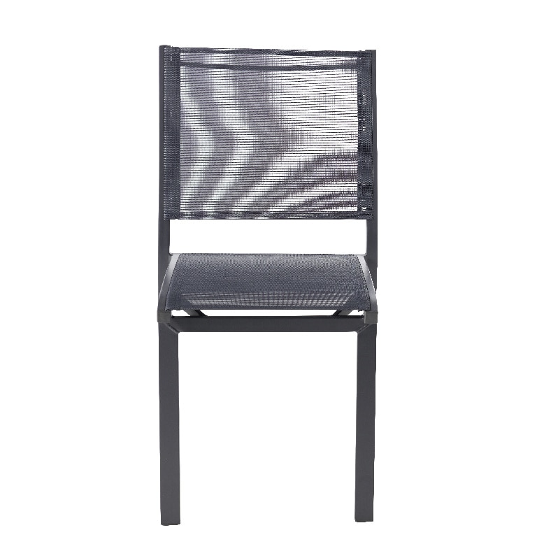 Scaun de gradina, negru, otel, 47 x 86 cm • Batz Ebony