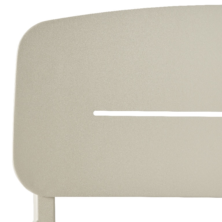 Scaun de gradina si terasa GoodHome Santorin, crem, metalic, 57 x 80.8 x 57.1 cm, perna inclusa