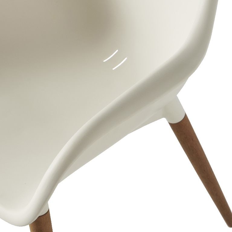 Scaun de gradina si terasa GoodHome Kiwee, alb, plastic, 58 x 84 x 61 cm