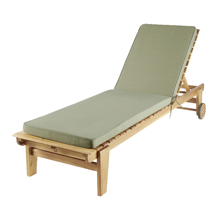 Perna sezlong gradina, verde, forma dreptunghiulara, 190 x 55 cm • GoodHome Tiga