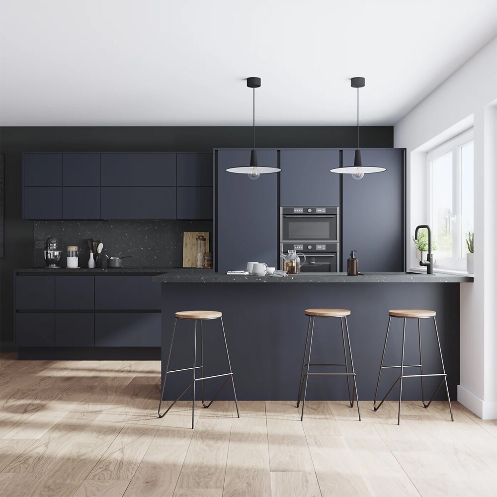 Panou aditie GOODHOME Garcinia, 59 x 87 x 1.8 cm, PAL, albastru mat