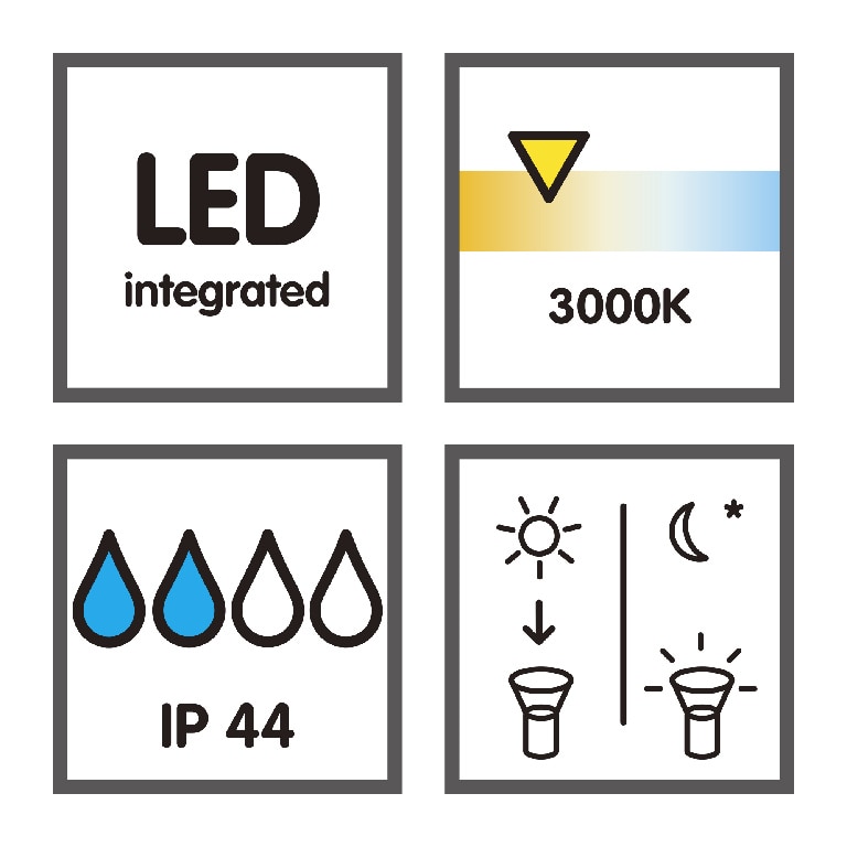 Lampa solara LED, patrata, rasina poliuretanica, gri, 1 bucata, 0.11 W