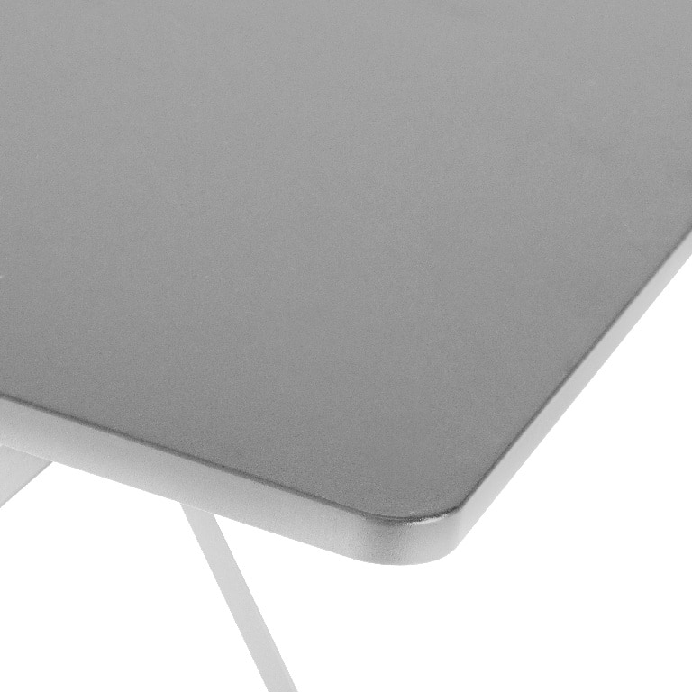 Masa de gradina pliabila, otel, gri, dreptunghiulara, 4 persoane, 110 x 70 x 71 cm • GoodHome saba