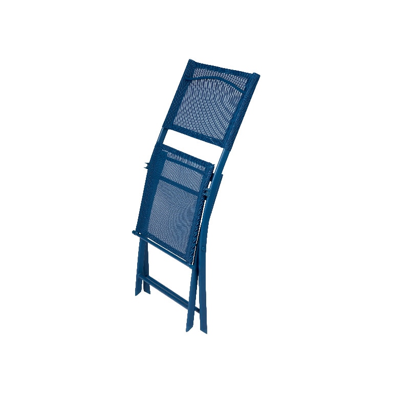 Scaun de gradina, pliabil, albastru, poliester/otel, 50 x 46.5 x 84.5 cm • GoodHome Saba