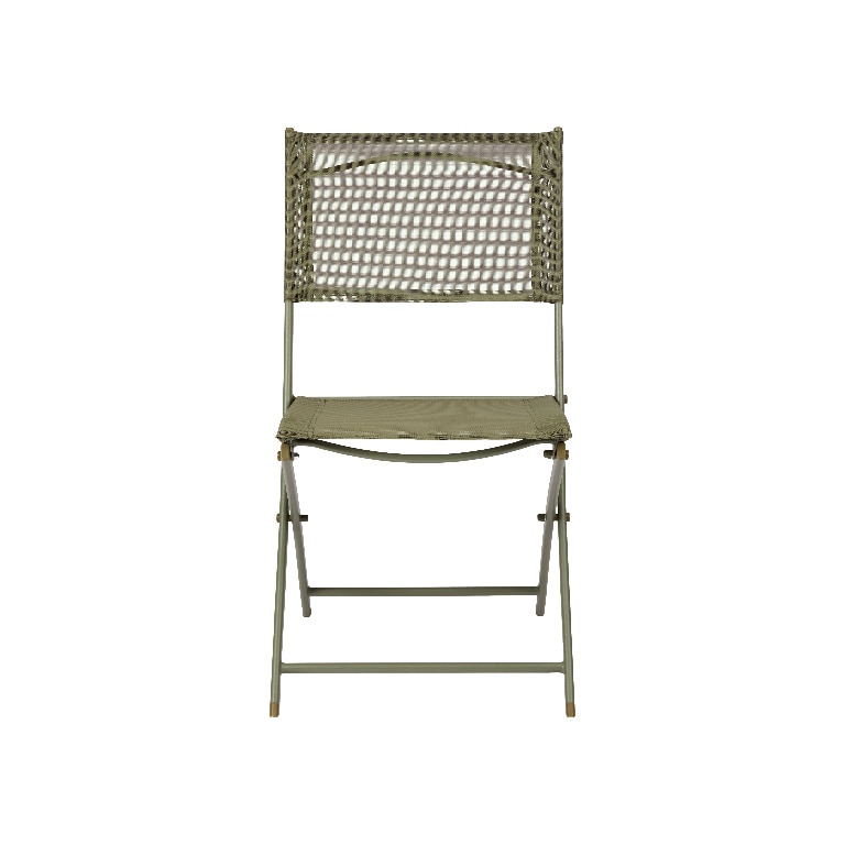 Scaun de gradina, pliabil, verde, poliester/otel, 50 x 46.5 x 84.5 cm • GoodHome Saba