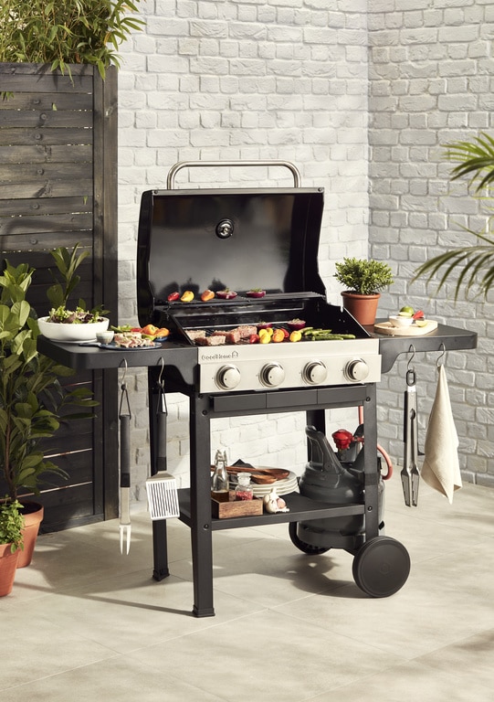 Gratar pe gaz, otel, negru, 144 x 63 x 106 cm • GoodHome Tippah 4