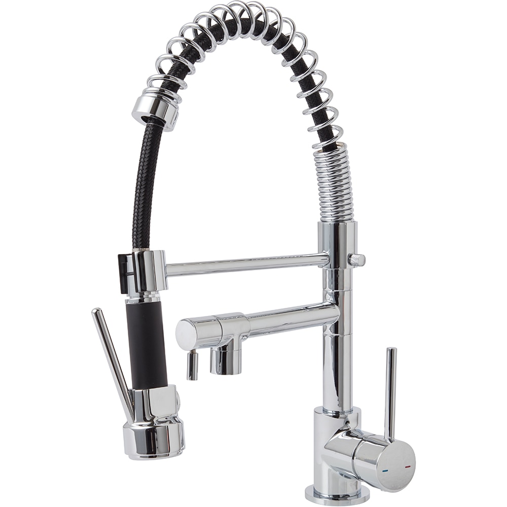 Baterie bucatarie COOKE & LEWIS Larentia, pipa flexibila, alama sanitara, crom