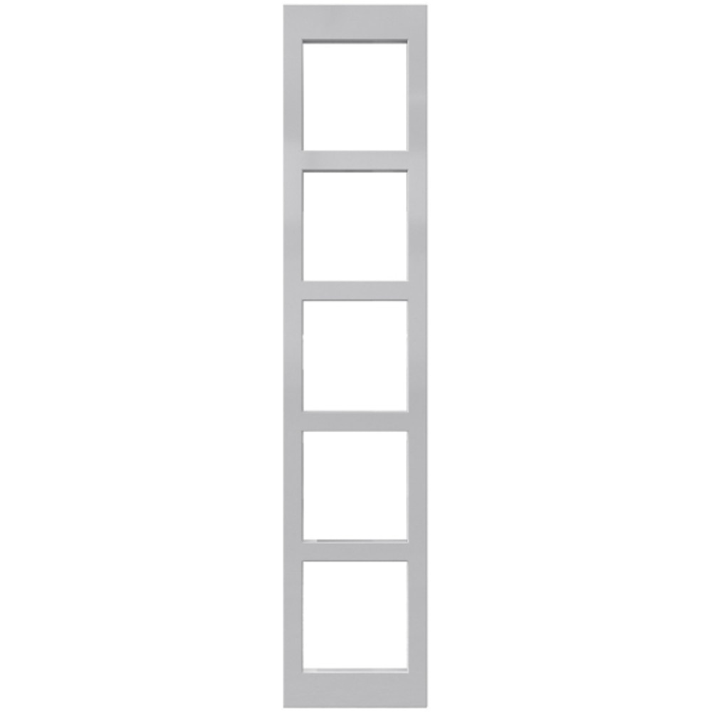 Front stativ vinuri GOODHOME Alisma, MDF, 15 x 72 cm, gri deschis lucios