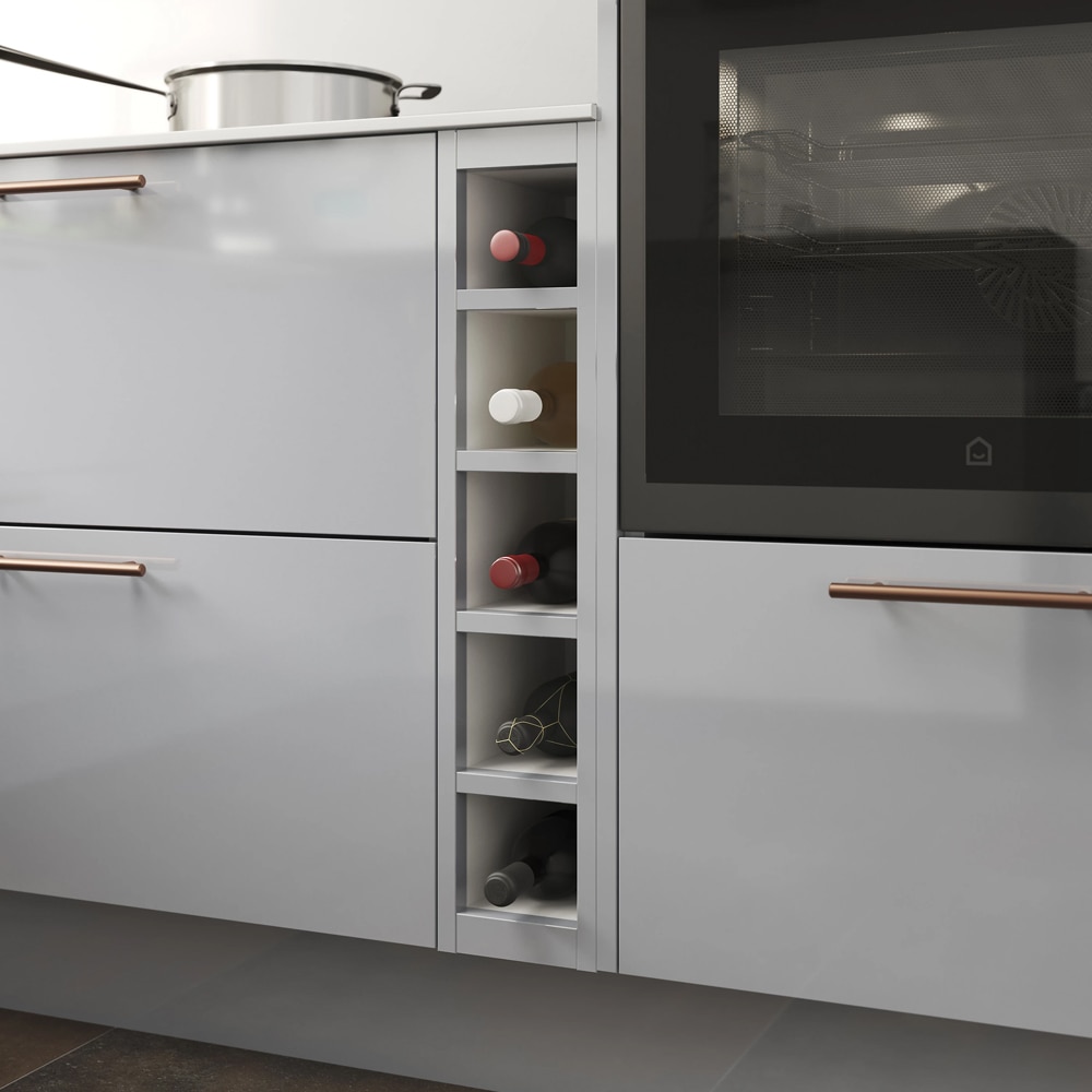 Front usa GOODHOME Alisma, MDF, 15 x 72 x 2 cm, gri deschis