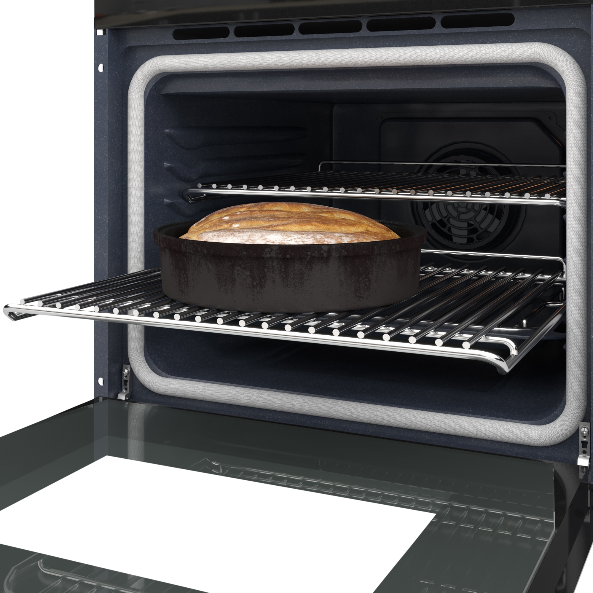 Set plita ceramica si cuptor electric, 66 L, sticla, negru Cooke & Lewis