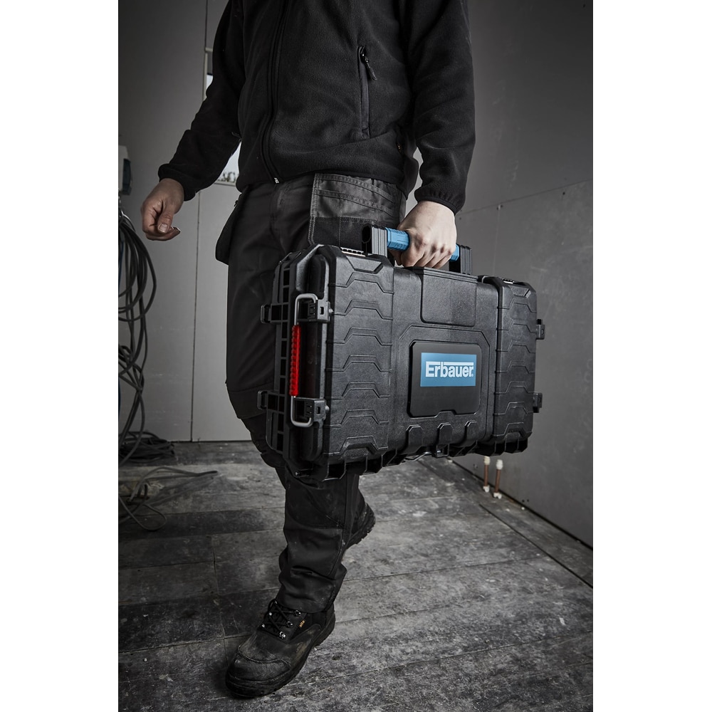 Cutie modulara depozitare scule Erbauer Connecx, 56.4 x 35 x 16.5 cm, negru