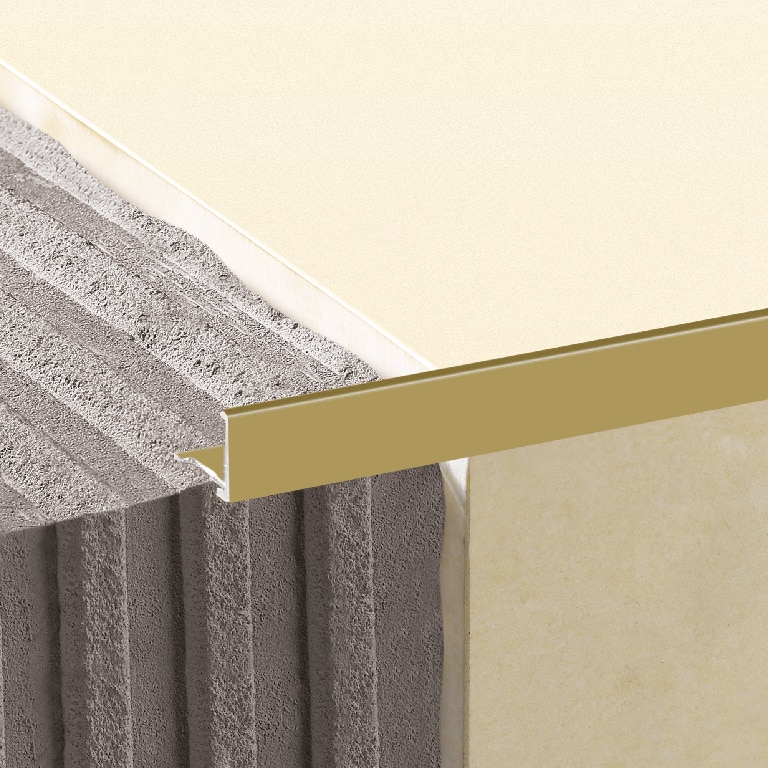 Profil drept, 8 mm, aluminiu, auriu