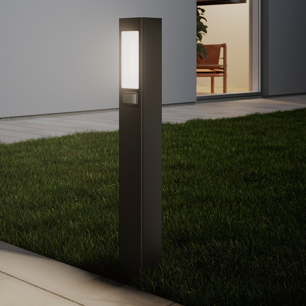 Stalp cu iluminare LED GoodHome Davern, 20W, 2000lm, 5000K, IP65, negru