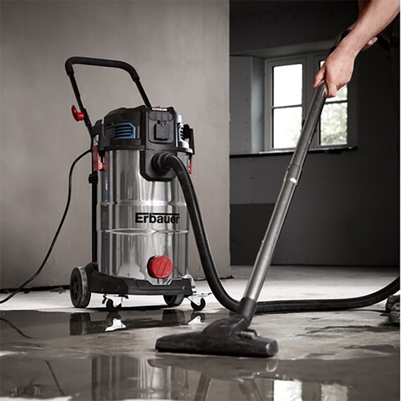 Aspirator 2 in 1 Erbauer, umed si uscat, 40 l, 1400 W