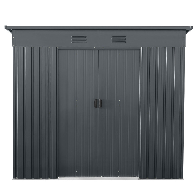 Magazie tip casuta metalica de gradina, 267 X 224 X H177-199 cm, 6.64 mp   GoodHome