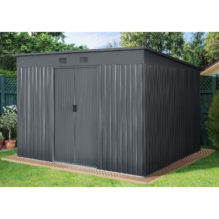 Magazie tip casuta metalica de gradina, 267 X 310 X H177-199 cm, 8.3 mp   GoodHome