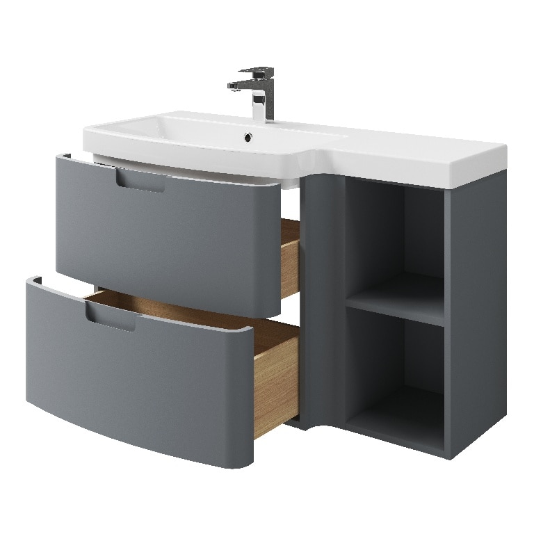 Baza pentru lavoar, suspendata, Gri, 105 x 60 cm  GoodHome Himalia