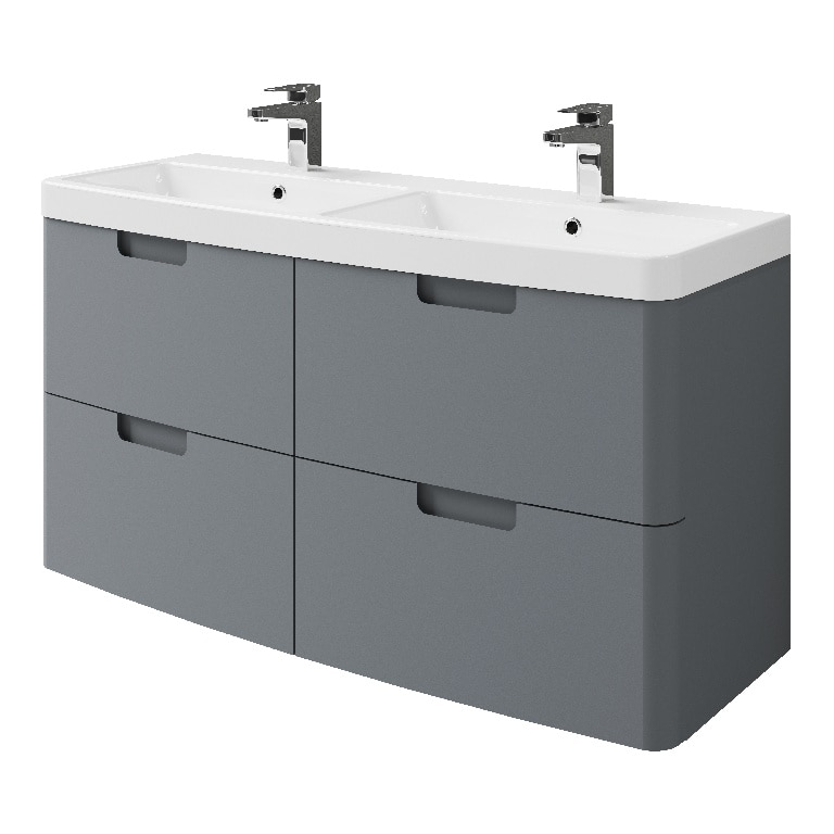 Masca lavoar GoodHome Himalia, 120 cm, gri mat