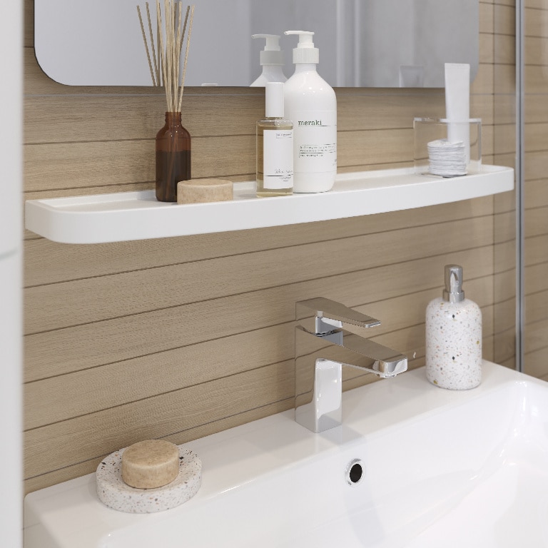 Raft baie GOODHOME Himalia, 70 cm, alb mat