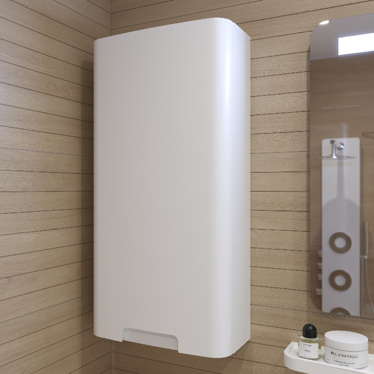 Dulap baie GOODHOME Himalia, suspendat, 40 x 20 x 80 cm, alb mat