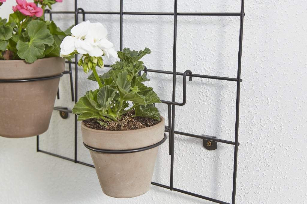 Suport ghiveci din metal, negru,  14 cm inaltime  Verve