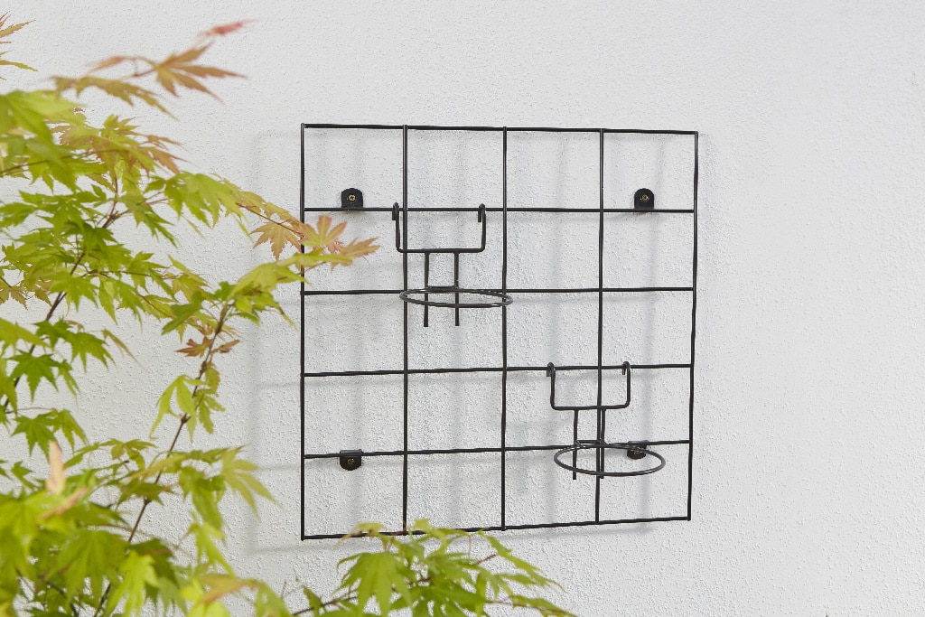 Suport ghiveci din metal, negru,  14 cm inaltime  Verve