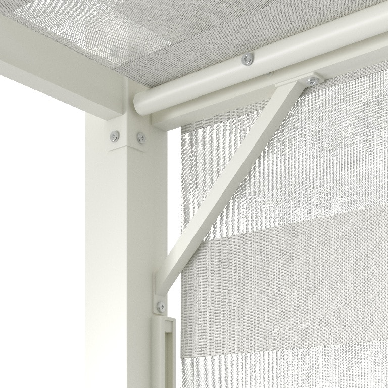 Pavilion gradina, patrat, alb, 300 x 300 cm, 225 cm inaltime GoodHome Formentera