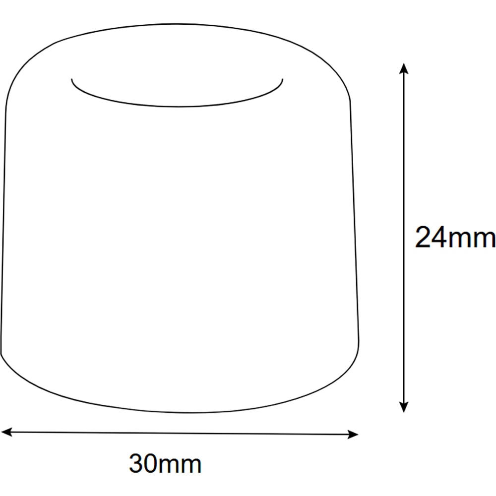 Opritor usa Smith & Locke, 3 x 2.4 cm, cauciuc, alb