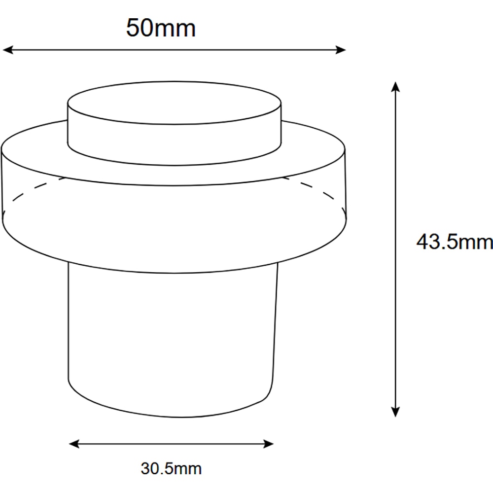 Opritor usa Smith & Locke, 3.05 - 5.0 x 4.35 cm, cauciuc, negru