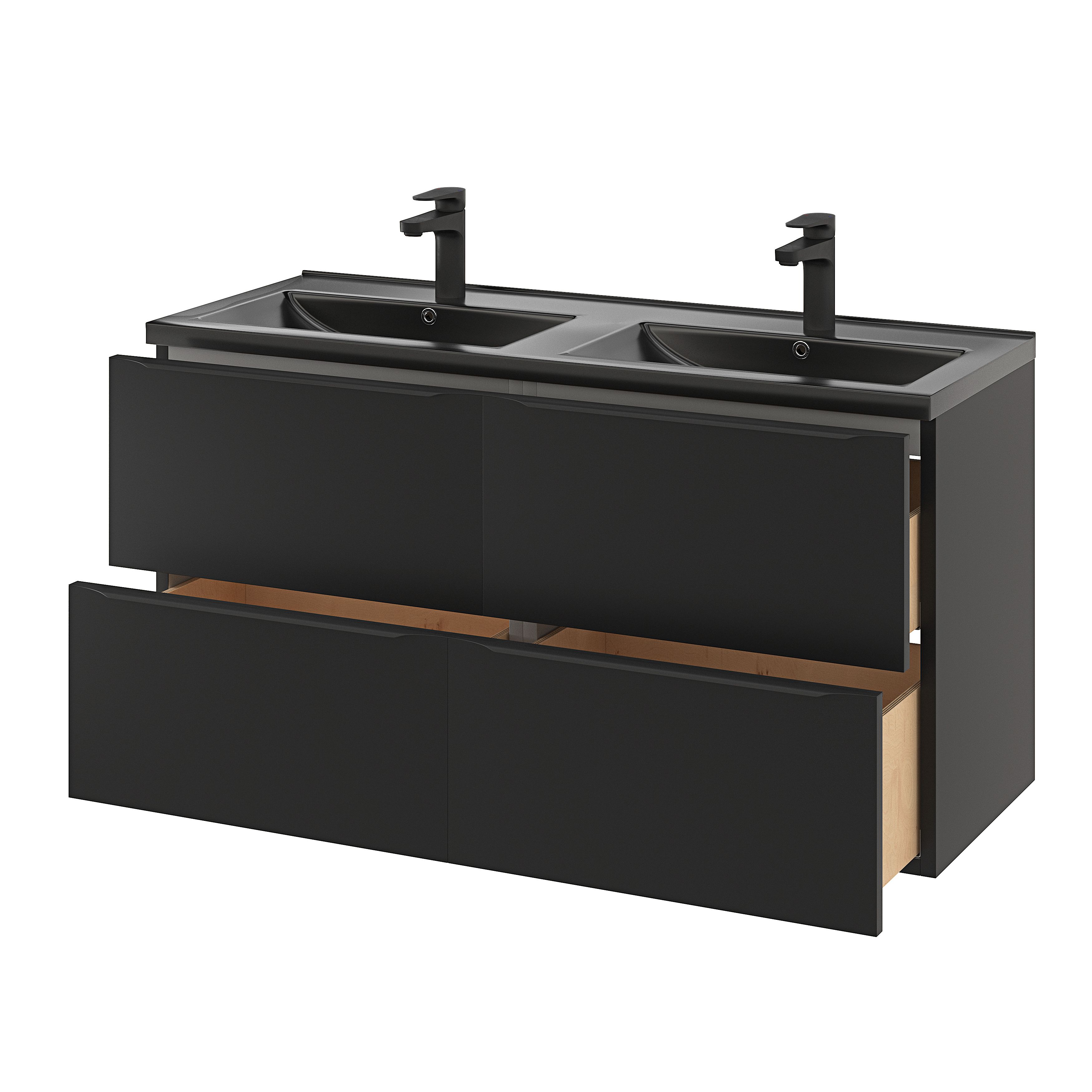 Masca lavoar GoodHome Imandra, suspendata, 120 x 45 x 60 cm, negru