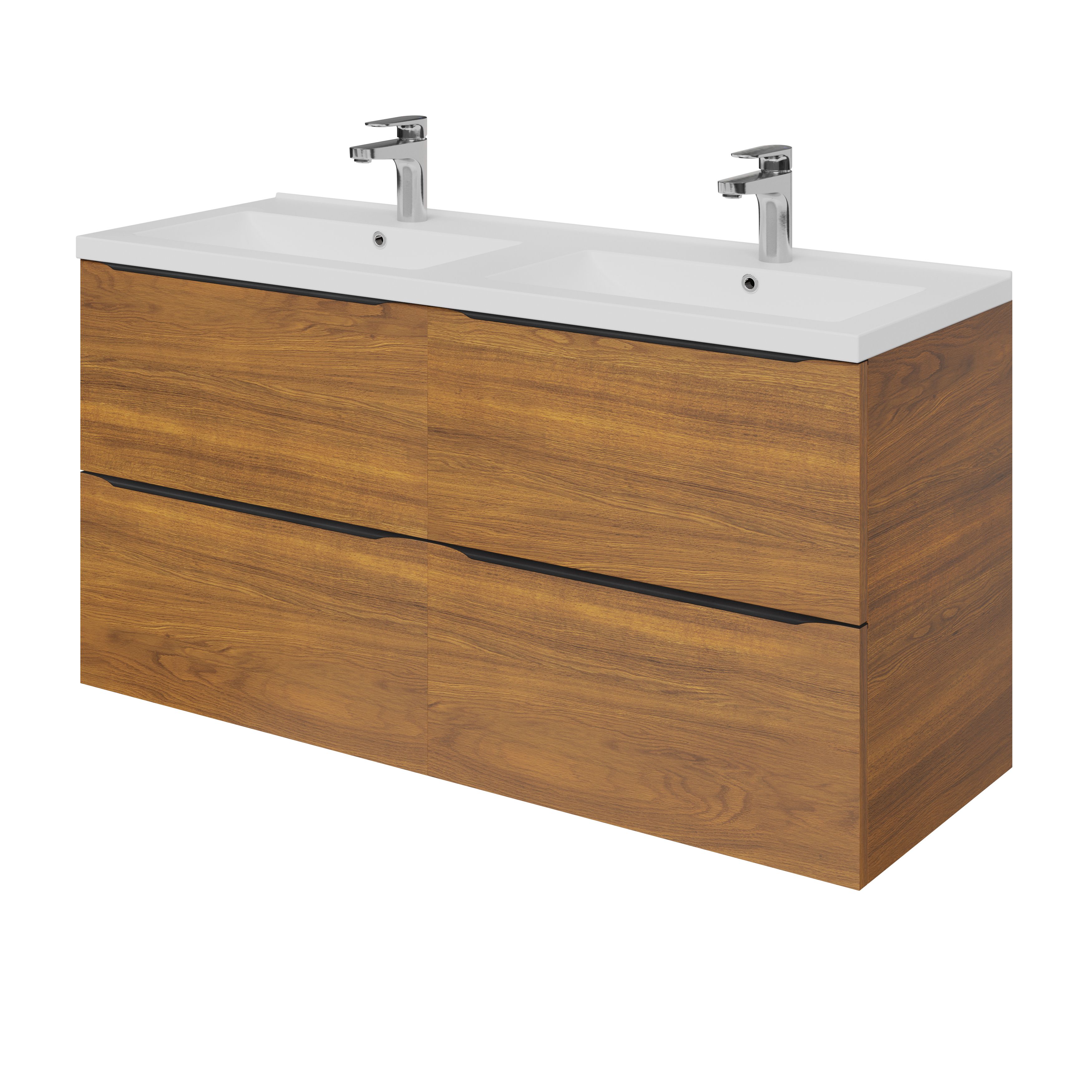 Baza pentru lavoar, suspendata, Nuc, 120 x 60 cm  GoodHome Imandra