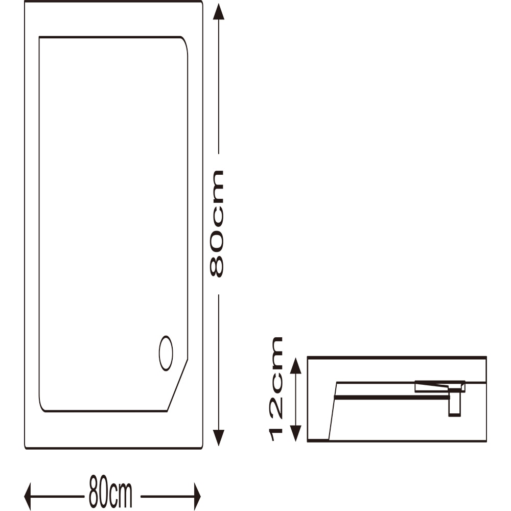 Cabina dus standard Arkell, patrata, 80 x 80 x 192 cm, sticla securizata 4mm, profil crom