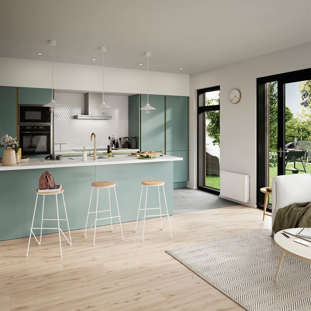 Panou terminal GOODHOME Stevia, 64 x 240 x 1.8 cm, MDF, verde