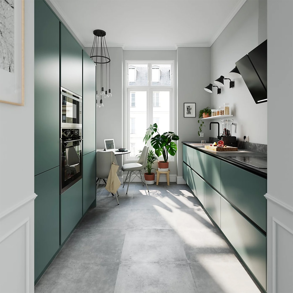 Panou lateral aditie GOODHOME Stevia, 59 x 87 x 1.8 cm, MDF, verde