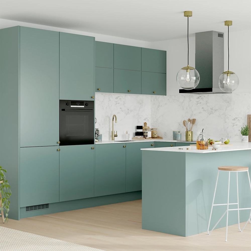 Front pentru mobila bucatarie GOODHOME Stevia, 59.7 x 71.5 x 1.8 cm, PET si MDF, verde
