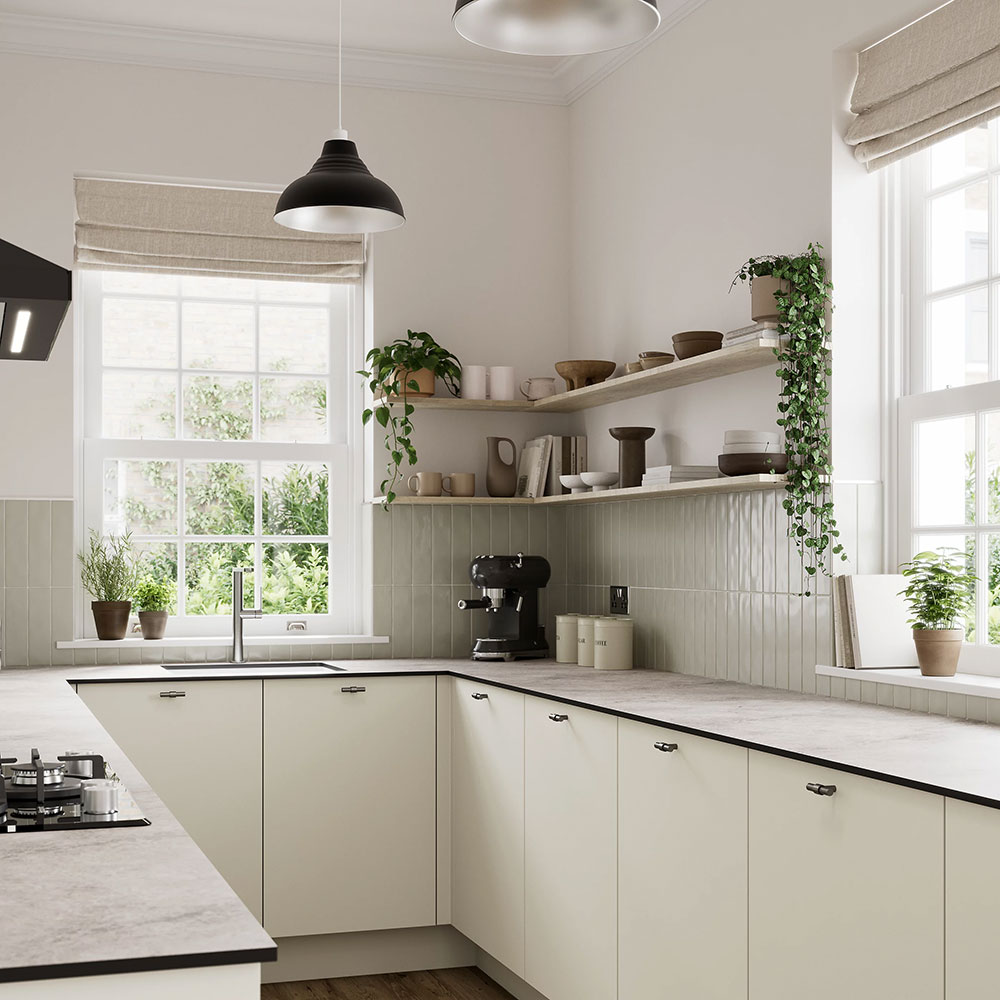 Panou usa GOODHOME Stevia, 64 x 240 x 1.8 cm, MDF, bej