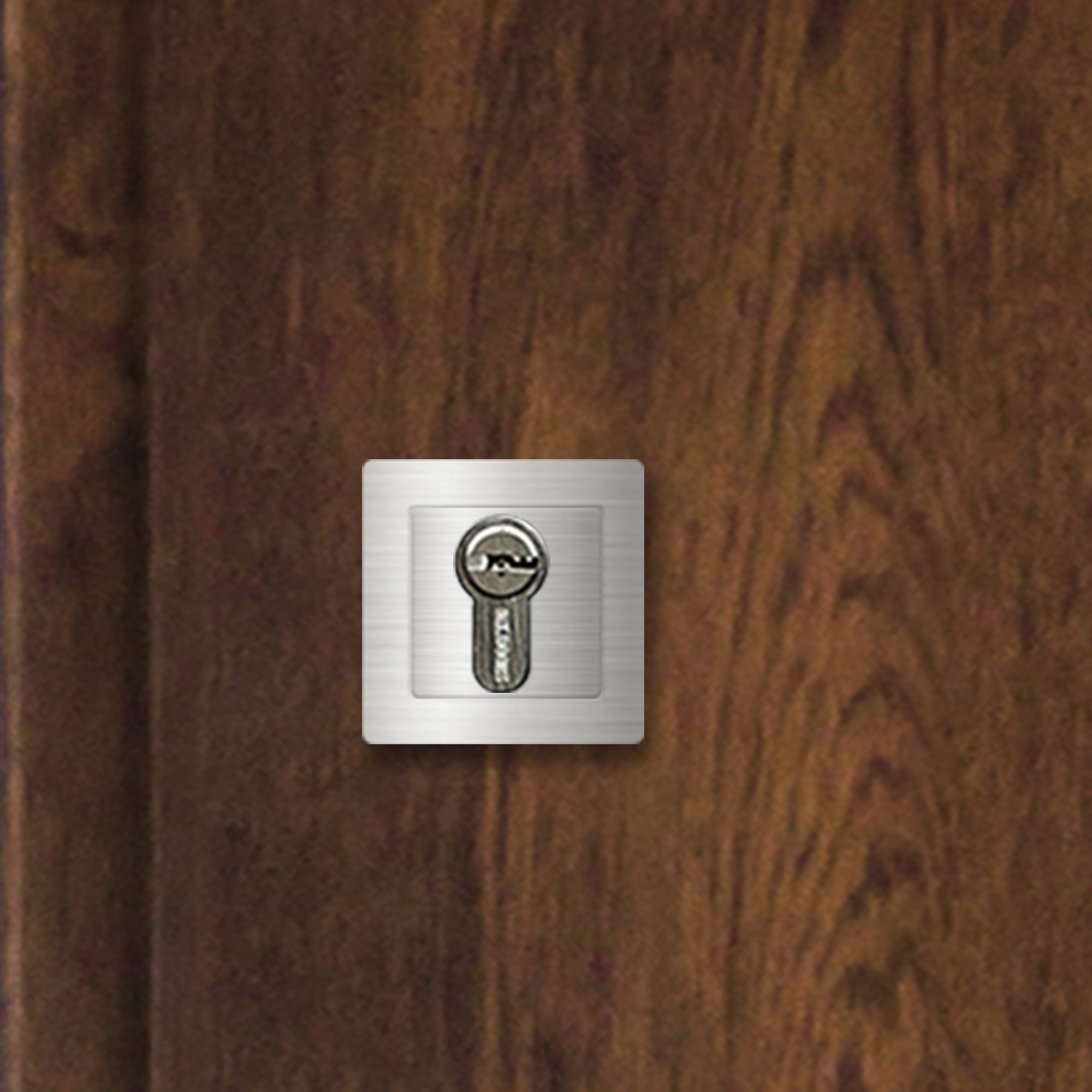 Usa de exterior pentru casa, metalica, nuc,  dreapta, 205 x 88 cm  Fortia Cecina