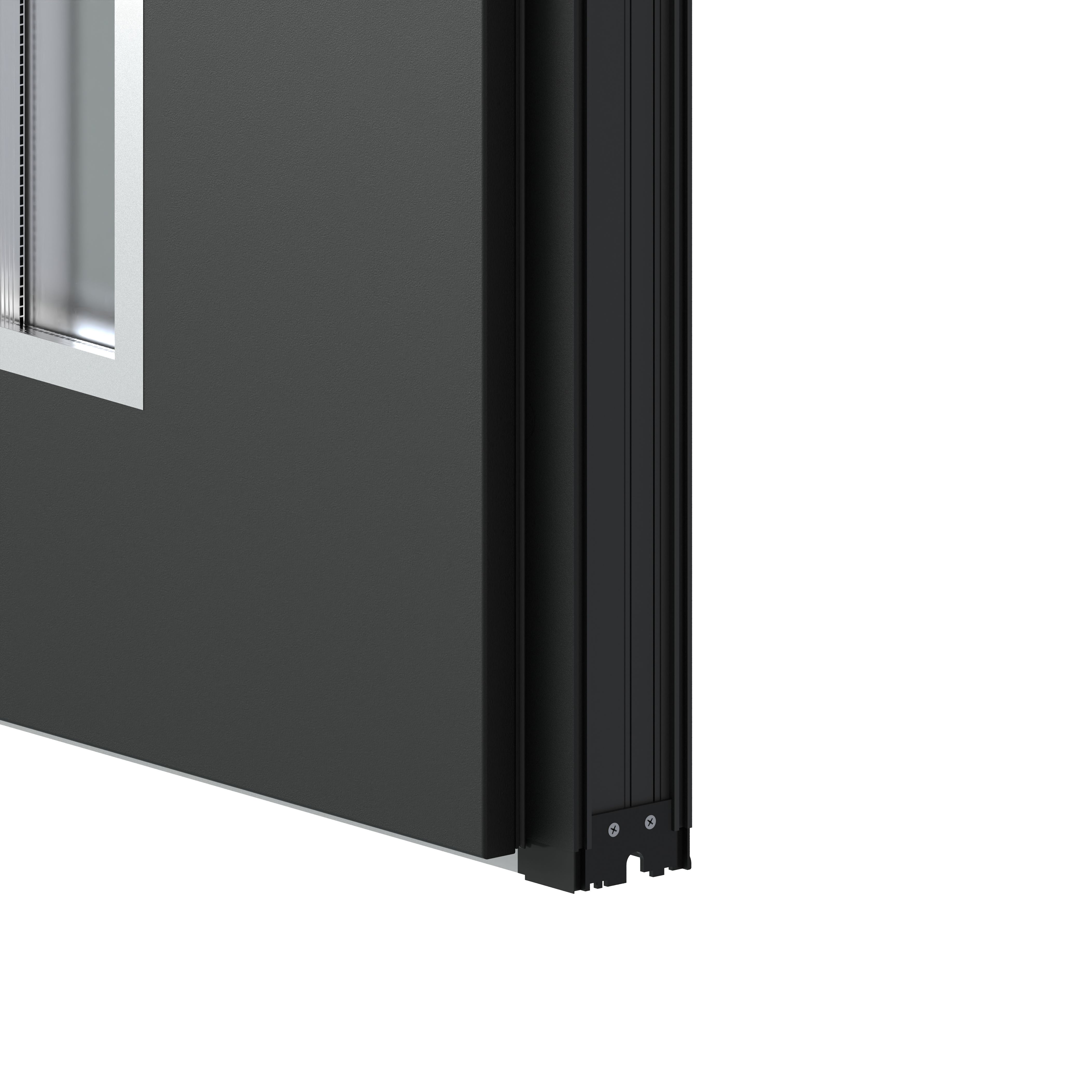 Usa de exterior pentru casa, metalica, antracit, cu geam, dreapta, 208 x 88 cm  Fortia Pasni