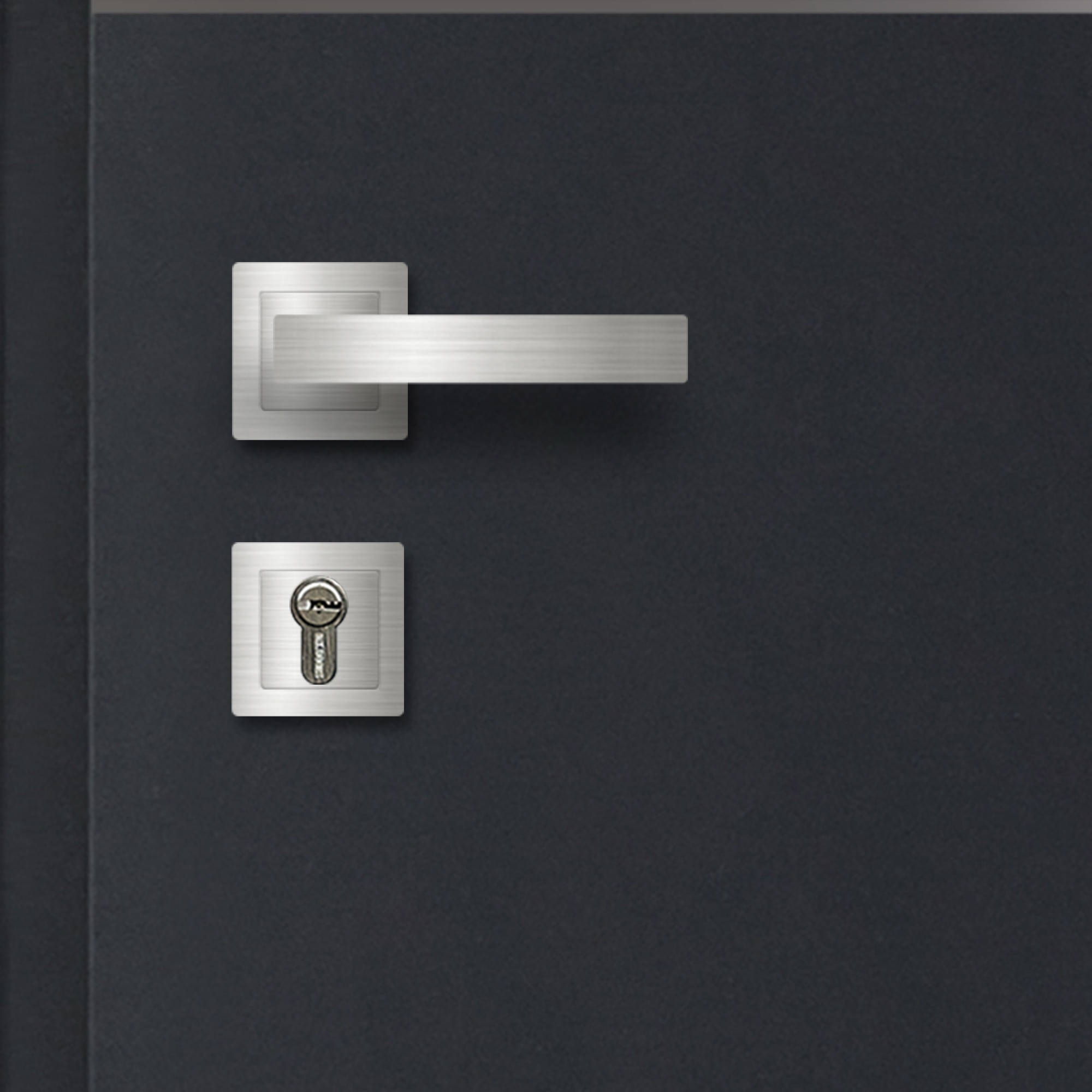 Usa de exterior pentru casa, metalica, gri, stanga, 205 x 88 cm  Fortia Cecina