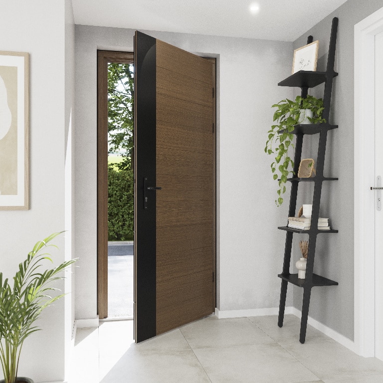 Usa de exterior pentru casa, lemn, stejar, dreapta, 205 x 88 cm  Fortia Sassel