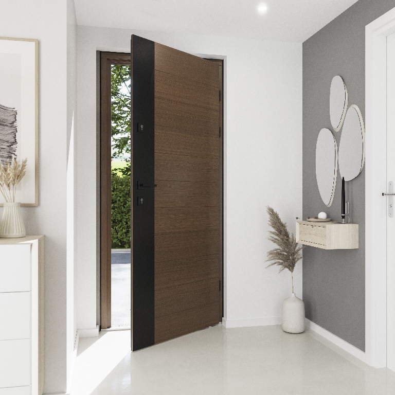 Usa de exterior pentru casa, lemn, stejar, dreapta, 205 x 88 cm  Fortia Sassel