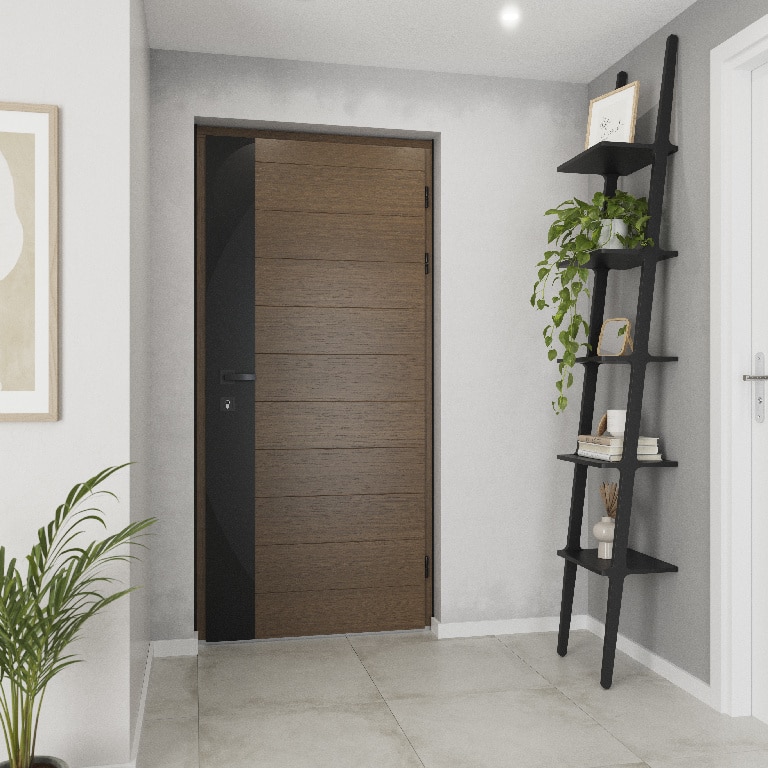 Usa de exterior pentru casa, lemn, stejar, stanga, 205 x 88 cm  Fortia Sassel