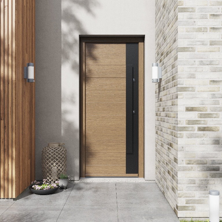 Usa de exterior pentru casa, lemn, stejar, stanga, 205 x 88 cm  Fortia Sassel